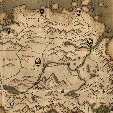 skyrim map