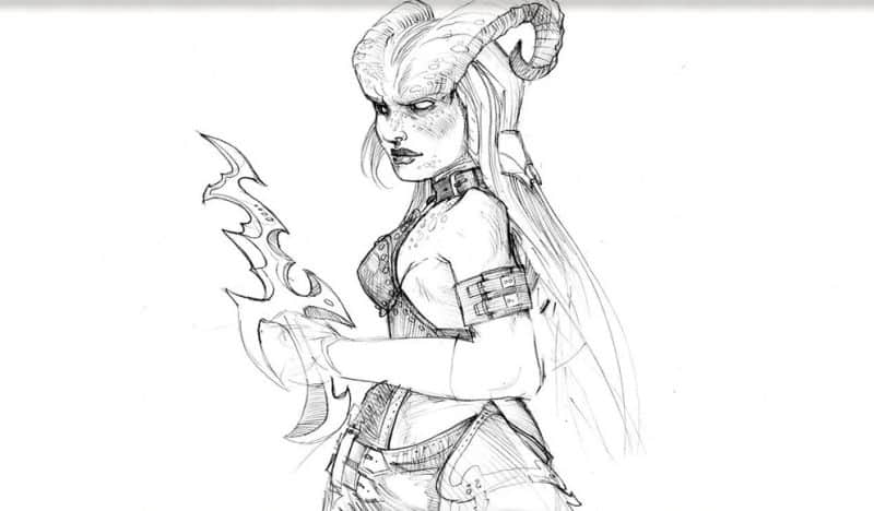 female tiefling